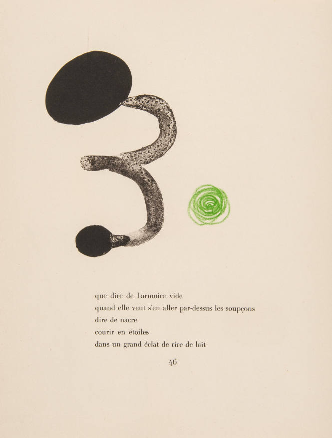 Illustration for Parler Seul by Tristan Tzara, 1948-50