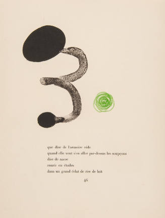 Illustration for Parler Seul by Tristan Tzara, 1948-50