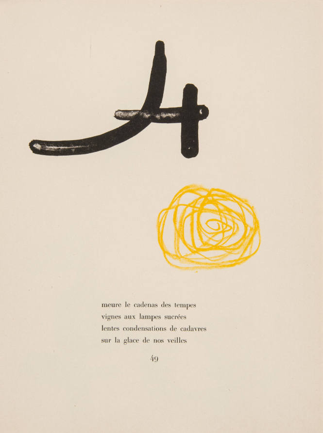 Illustration for Parler Seul by Tristan Tzara, 1948-50