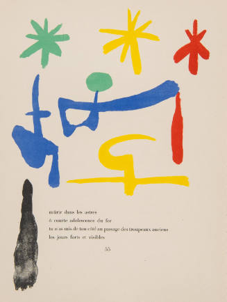 Illustration for Parler Seul by Tristan Tzara, 1948-50