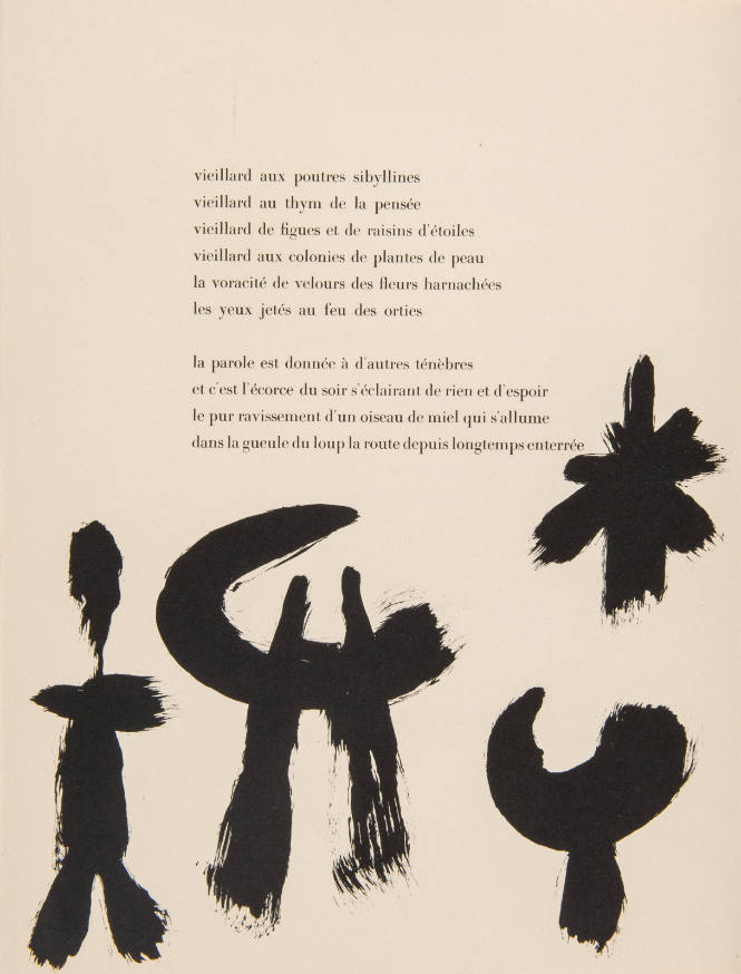 Illustration for Parler Seul by Tristan Tzara, 1948-50