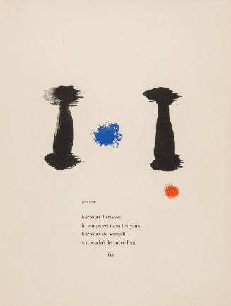 Illustration for Parler Seul by Tristan Tzara, 1948-50