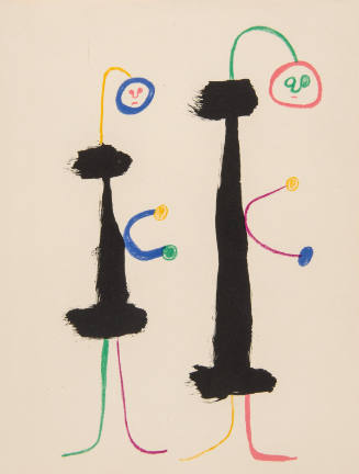 Illustration for Parler Seul by Tristan Tzara, 1948-50