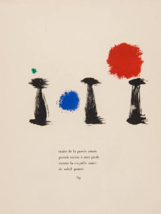 Illustration for Parler Seul by Tristan Tzara, 1948-50