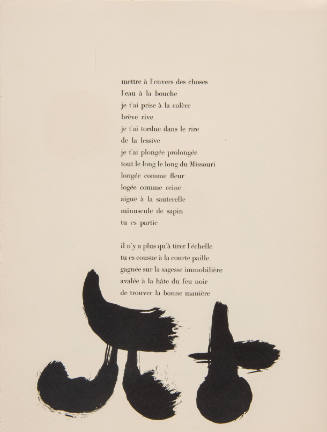 Illustration for Parler Seul by Tristan Tzara, 1948-50