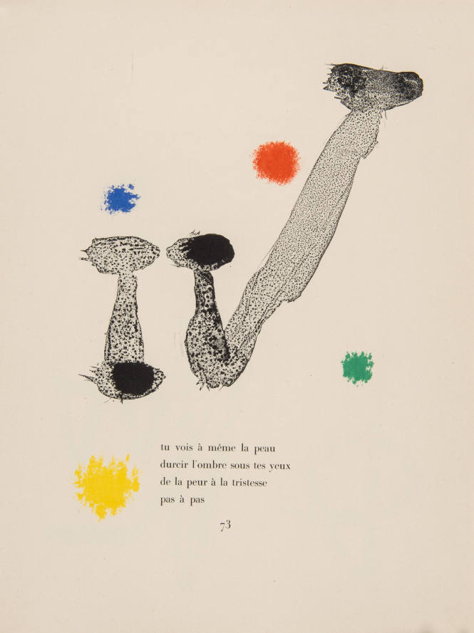 Illustration for Parler Seul by Tristan Tzara, 1948-50