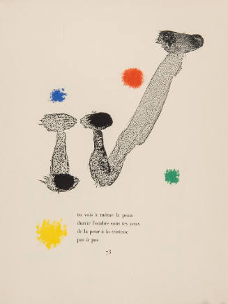 Illustration for Parler Seul by Tristan Tzara, 1948-50