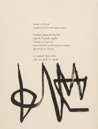 Illustration for Parler Seul by Tristan Tzara, 1948-50