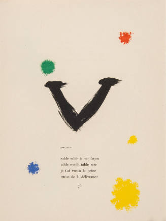 Illustration for Parler Seul by Tristan Tzara, 1948-50