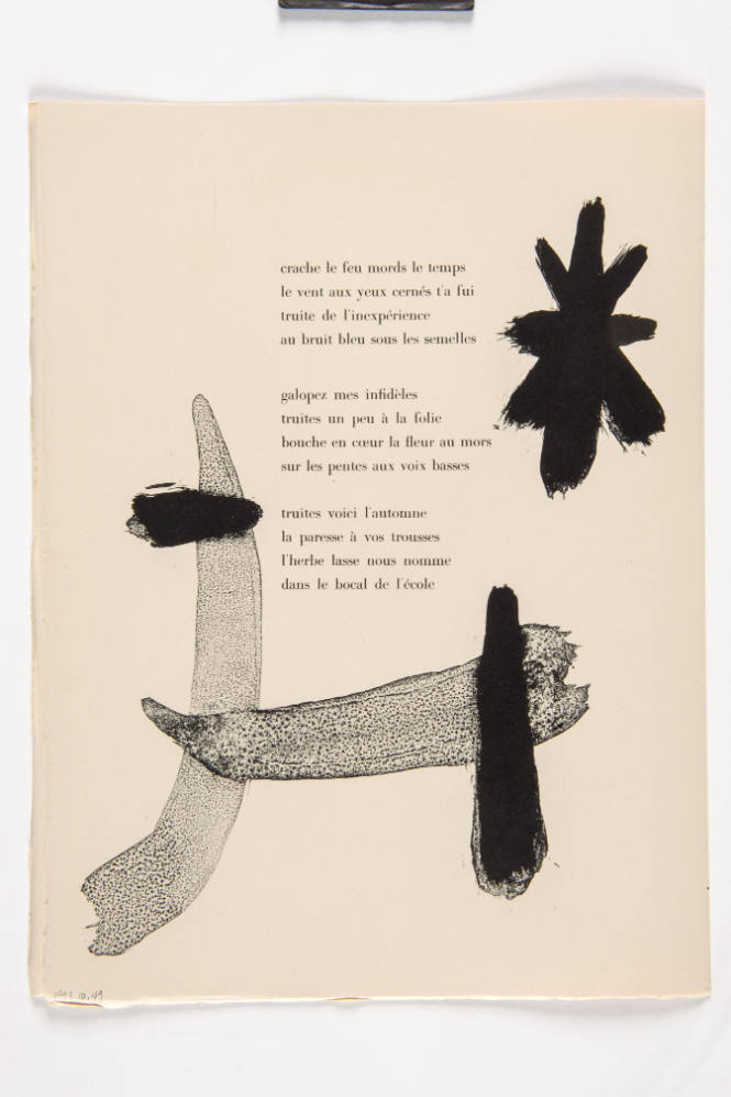 Illustration for Parler Seul by Tristan Tzara, 1948-50