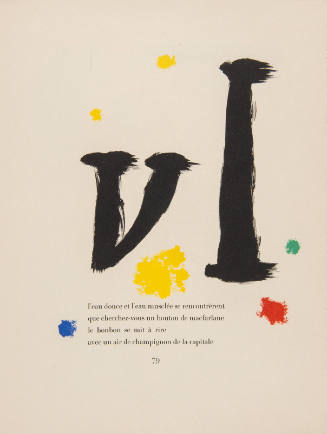 Illustration for Parler Seul by Tristan Tzara, 1948-50