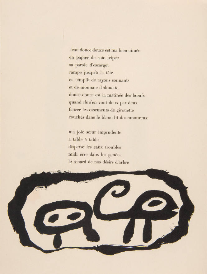 Illustration for Parler Seul by Tristan Tzara, 1948-50