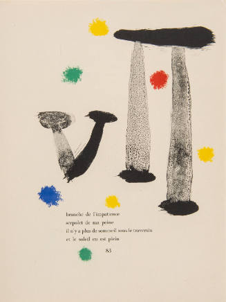 Illustration for Parler Seul by Tristan Tzara, 1948-50