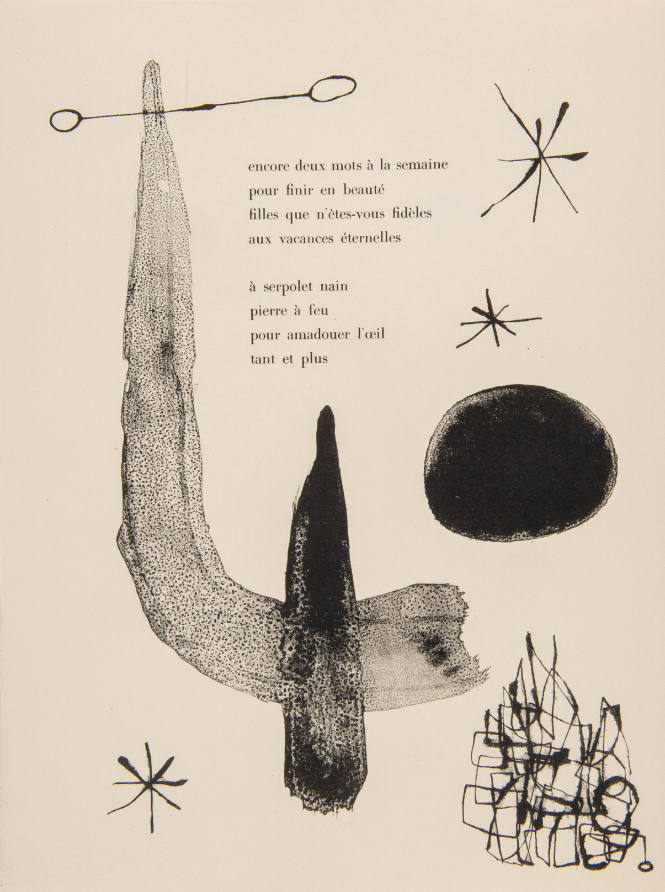 Illustration for Parler Seul by Tristan Tzara, 1948-50
