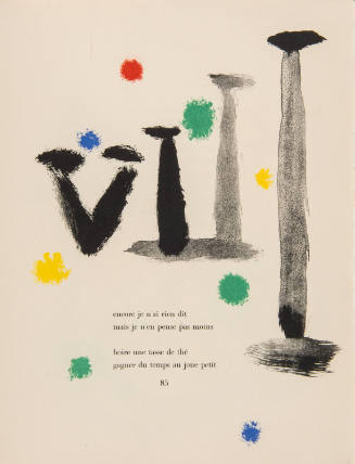 Illustration for Parler Seul by Tristan Tzara, 1948-50