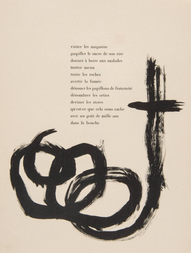 Illustration for Parler Seul by Tristan Tzara, 1948-50
