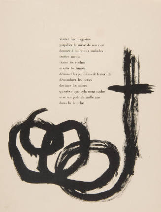 Illustration for Parler Seul by Tristan Tzara, 1948-50