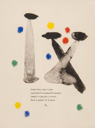 Illustration for Parler Seul by Tristan Tzara, 1948-50