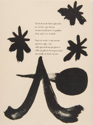 Illustration for Parler Seul by Tristan Tzara, 1948-50