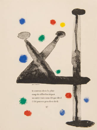 Illustration for Parler Seul by Tristan Tzara, 1948-50