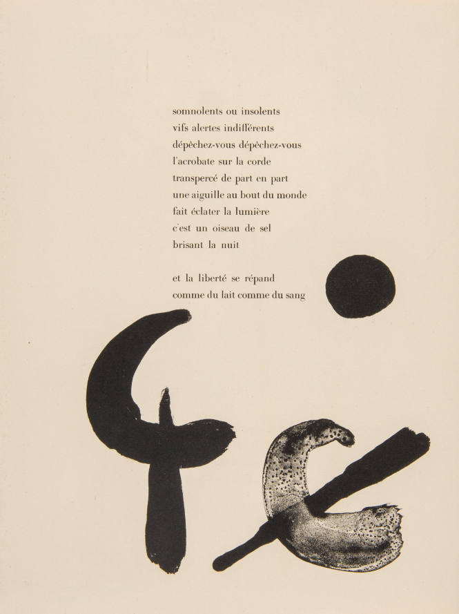 Illustration for Parler Seul by Tristan Tzara, 1948-50