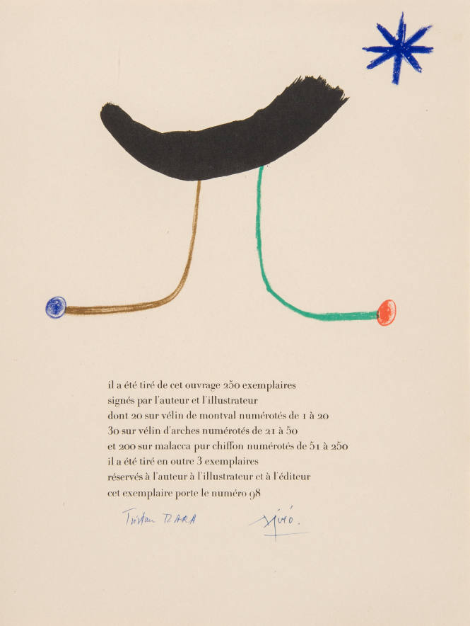 Illustration for Parler Seul by Tristan Tzara, 1948-50