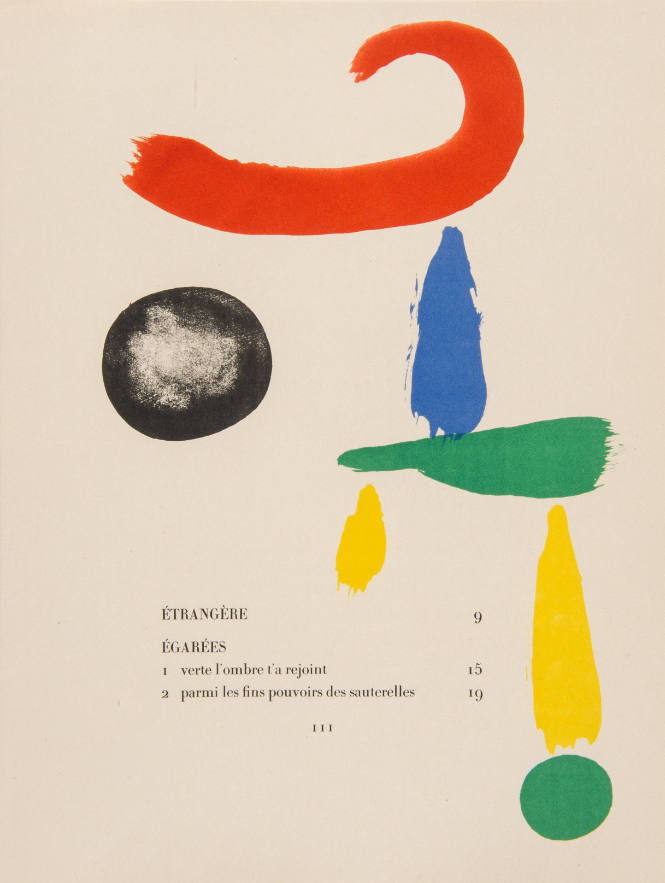 Illustration for Parler Seul by Tristan Tzara, 1948-50