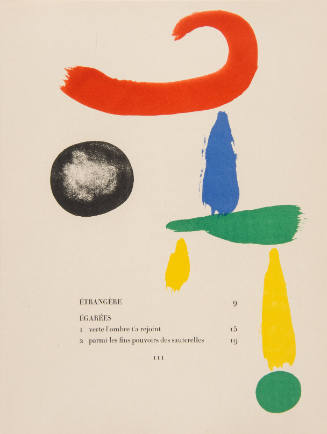 Illustration for Parler Seul by Tristan Tzara, 1948-50