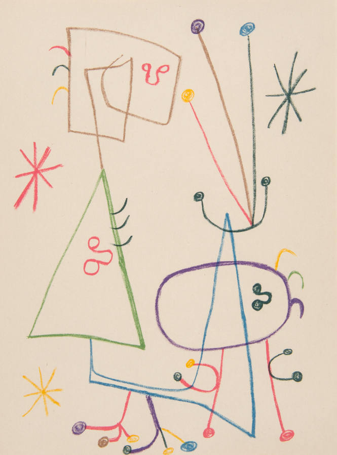Illustration for Parler Seul by Tristan Tzara, 1948-50