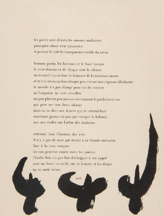 Illustration for Parler Seul by Tristan Tzara, 1948-50