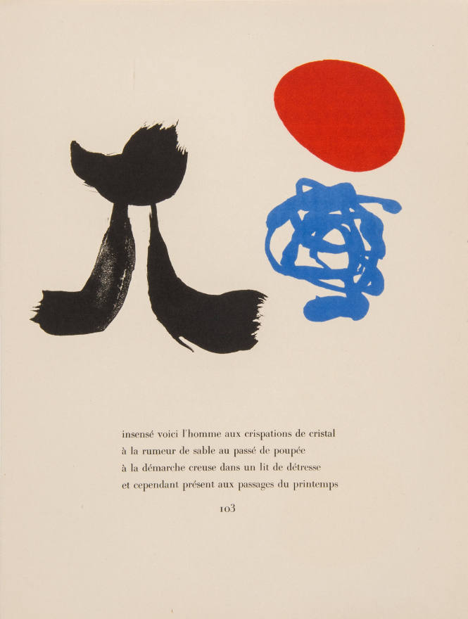 Illustration for Parler Seul by Tristan Tzara, 1948-50