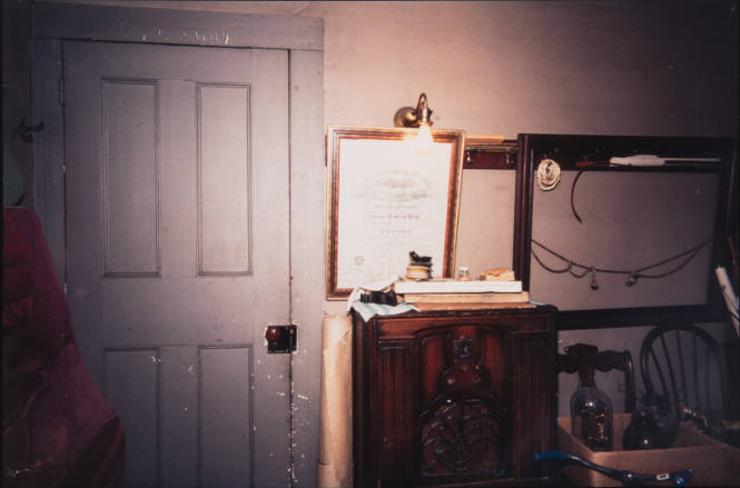 Untitled (Interior with old oak cabinet, from Millerton Portfolio)