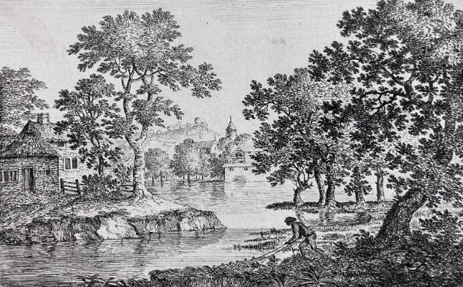 [Rural Town by a Lake]