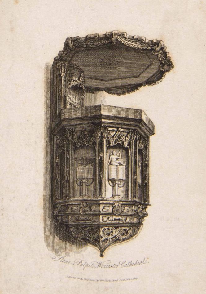 Stone Pulpit, Worcester Cathedral...