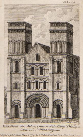West Front of the Abbey Church of the Holy Trinity, at Caen in Normandy