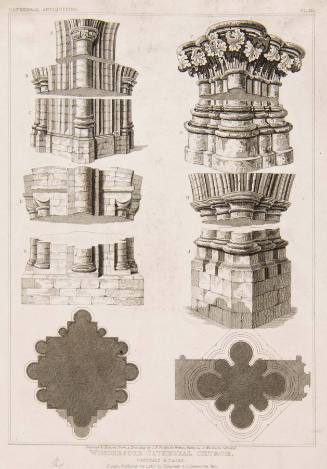 Winchester Cathedral Church, Capitals and Cases, for Britton's History &c. of Winchester Cathedral