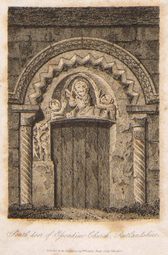 South Door of Essendine Church, Rutlandshire for the Antiquarian and Topographical Cabinet