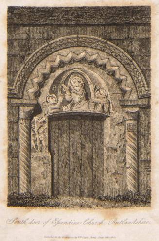 South Door of Essendine Church, Rutlandshire for the Antiquarian and Topographical Cabinet