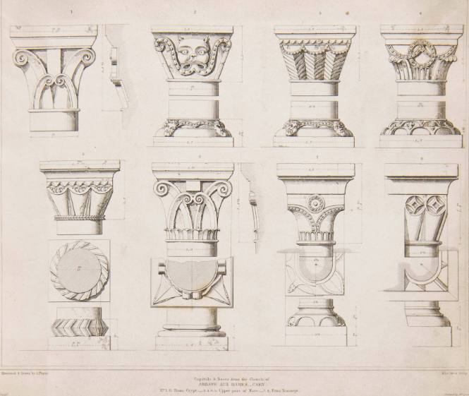 Church of Abbaye Aux Dames, Caen: Capitals and Bases