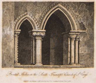 Pointed Arches in the South Transcept, Church St. Cross for the Antiquarian and Topographical Cabinet