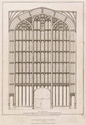 St. George's Chapel, Windsor Geometrical Elevation of the Western Window &c Interior. for Architectural Antiquities of Great Britain