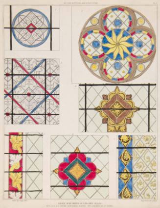 Ecclesiastical Architecture-Seven Specimens of Stained Glass (from Cathedral, Rouen and Church of St. Ouen.)