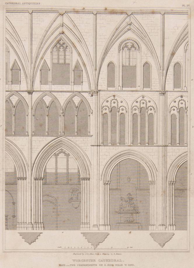 Worcester Cathedral (from Cathedral Antiquities)