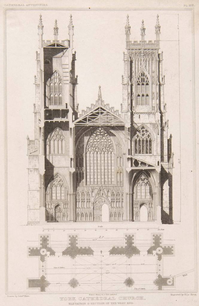 York Cathedral Church from Britton's History &c. of York Cathedral