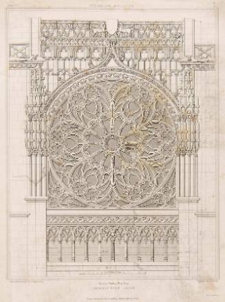 Circular Window, West Front. Church of St. Ouen-Ecclesiastical Architecture