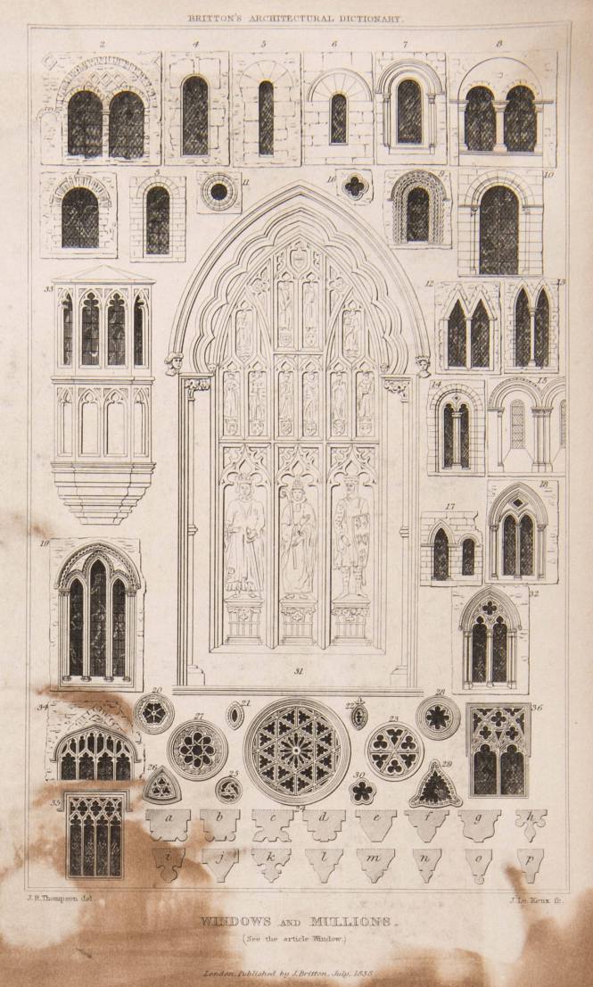 Britton's Architectural Dictionary-Windows and Mullions