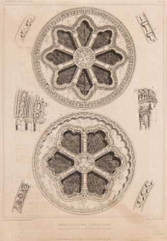 Petersborough Cathedral Circular Windows & Detail, West Front Cathedral  Antiquities