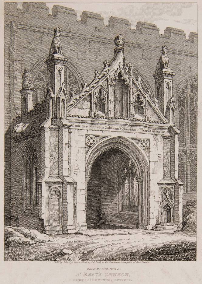 View of North Porch of St. Mary's Church, St. Edmunds - Suffolk