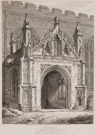 View of North Porch of St. Mary's Church, St. Edmunds - Suffolk