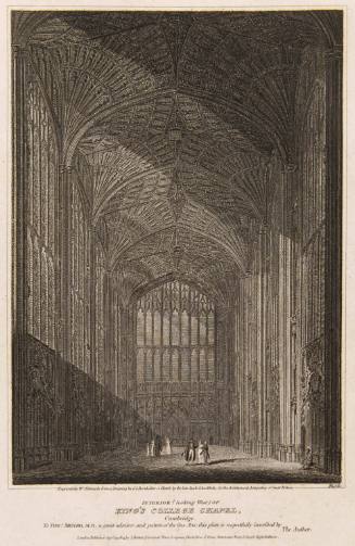 Interior of King's College, Cambridge (for Architectural Antiquities of Great Britain)